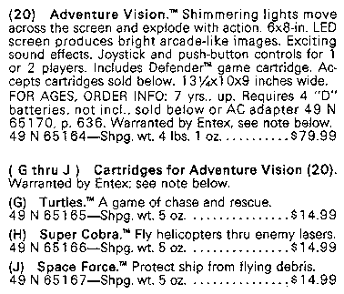 1982 Sears Wish Book Description